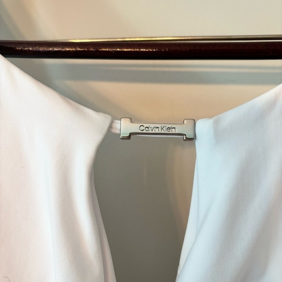 Calvin Klein One Piece Swimsuit Compression Stretch White Size 12 - Picture 3 of 7